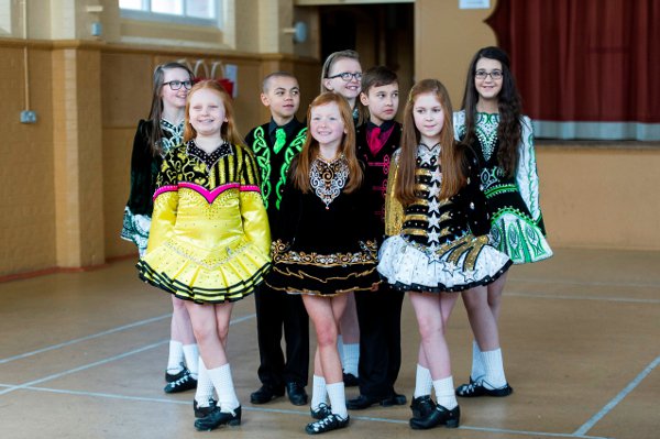 The eight young dancers