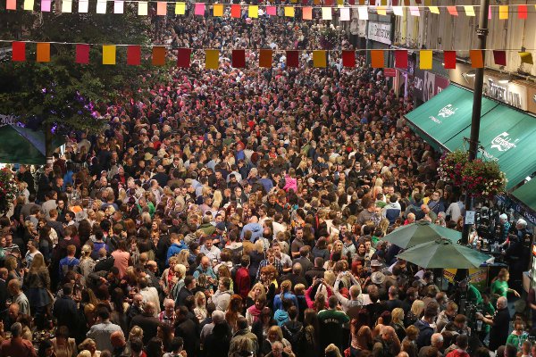 Crowds enjoying the Fleadh in Derry