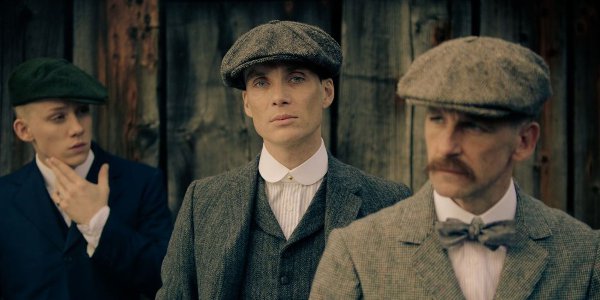 Cillian Murphy (centre) and Paul Anderson (right) in 'Peaky Blinders'.