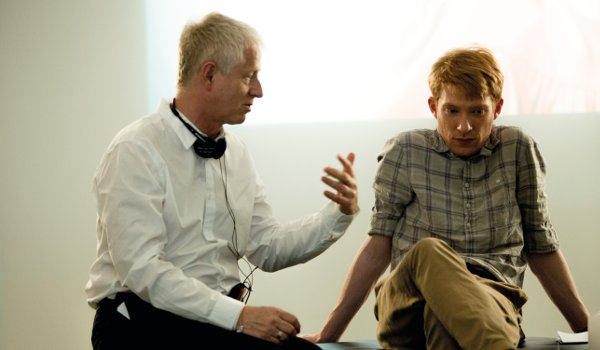 Domhnall Gleeson on the set of 'About Time' with Richard Curtis