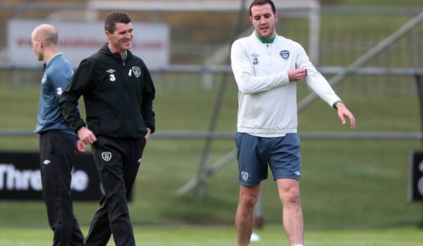 Assistant manager Roy Keane and John O'Shea