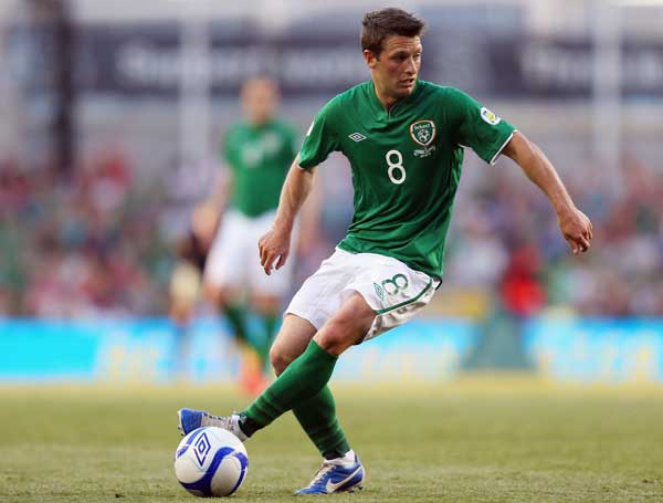 Hoolahan in action for Ireland