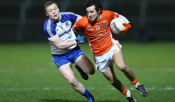 Armagh's Jamie Clarke with Monaghan's Colin Walshe