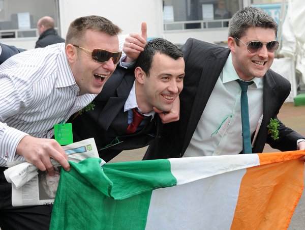 Irish fans on Cheltenham's St Patrick's Day