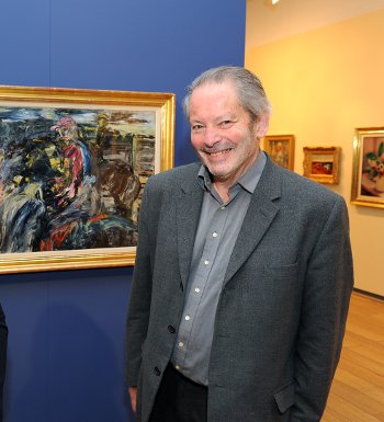 Nicholas Usherwood, co-curator of Art of a Nation, with 'Now or Never' by Jack B Yeats