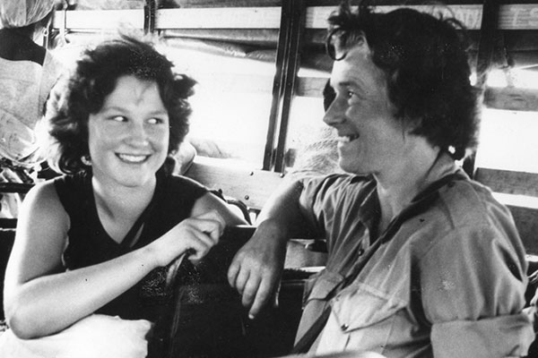 Dervla Murphy (right) during a trip to Madagascar with her daughter Rachel, 14