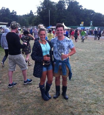 Eamonn and Charlotte enjoyed the V Festival in Stafford in 2014 before leaving Britain for Qatar (Photo Facebook)