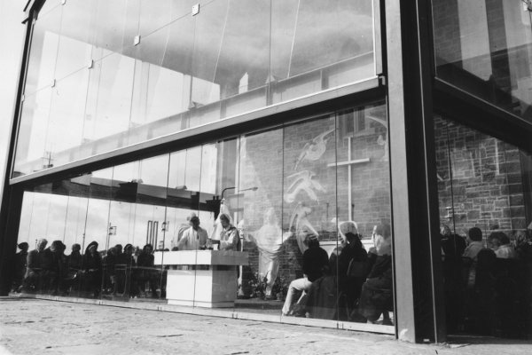 Mass being said at Knock church in 1979