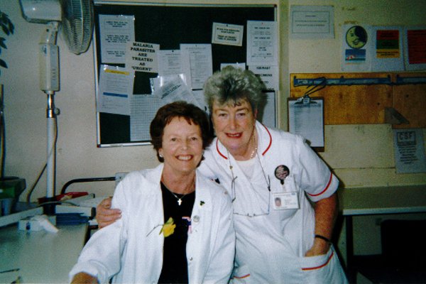 Mary Hazard, right, has worked in the NHS for over 60 years