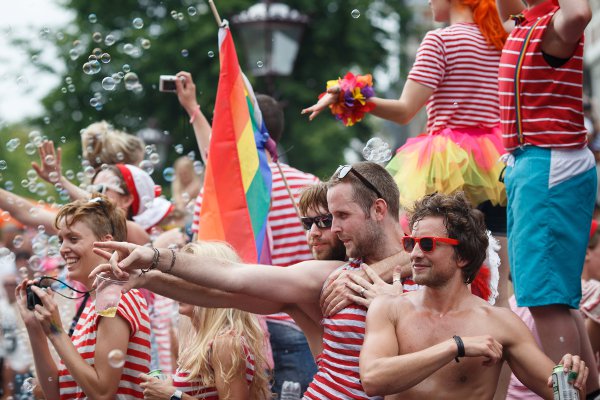 Pride celebrations in Amsterdam last year