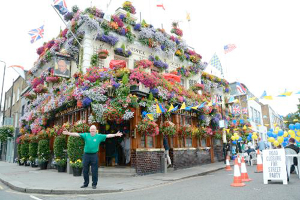 Clare man Gerry outside the pub