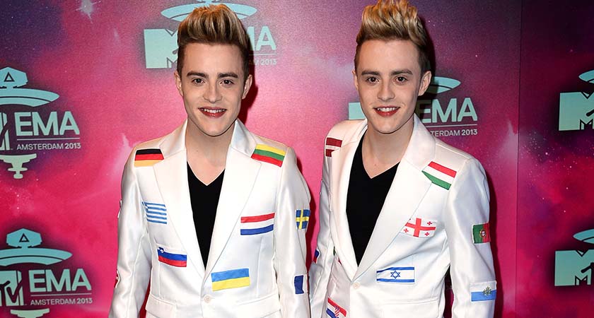  John and Edward Grimes of Jedward attend the MTV EMA's in Amsterdam, Netherlands.  (Photo by Ian Gavan/Getty Images for MTV)