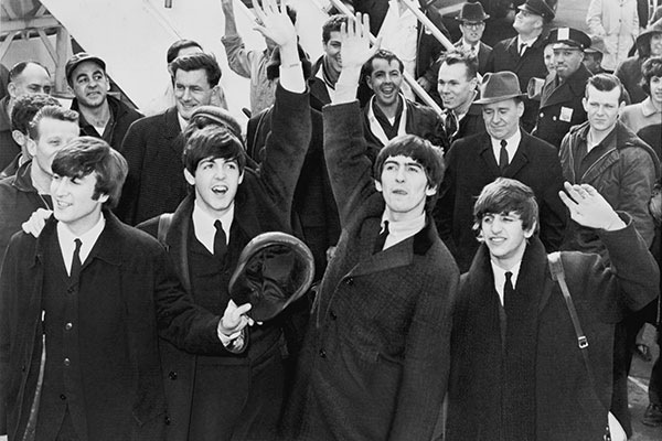 The Beatles arrive in America