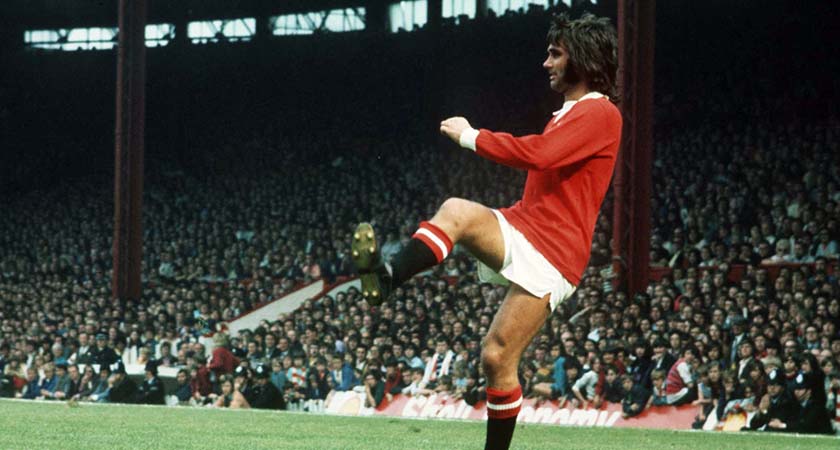 George Best in 1972 playing for Manchester United (©INPHO/Allsport)