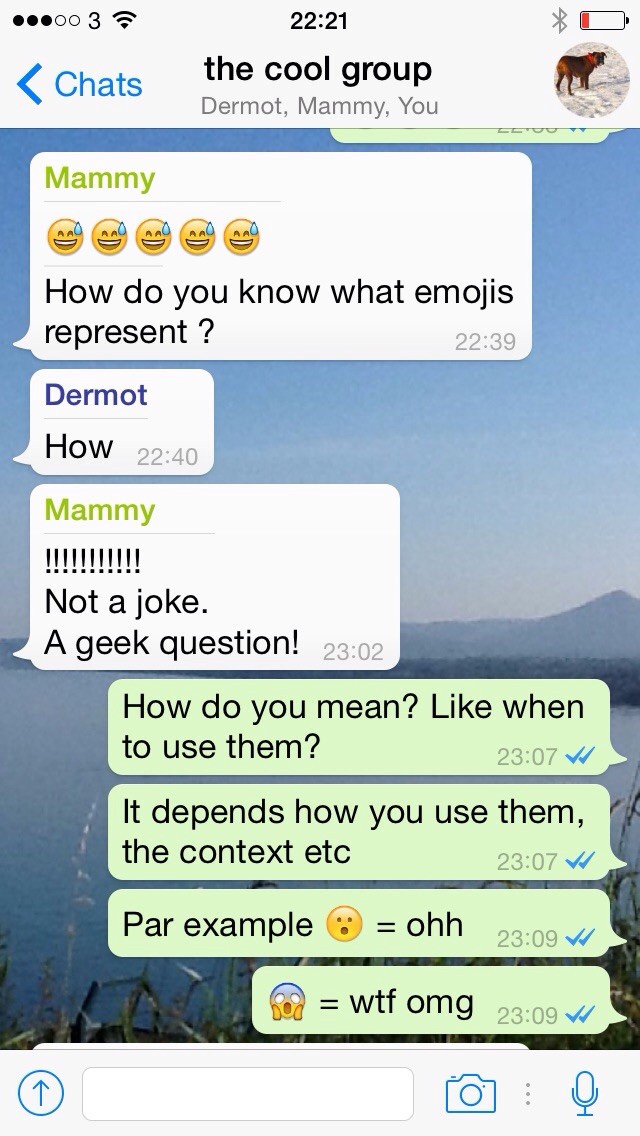 Irish Mammy Struggles To Use Emojis In Funny Whatsapp Chat