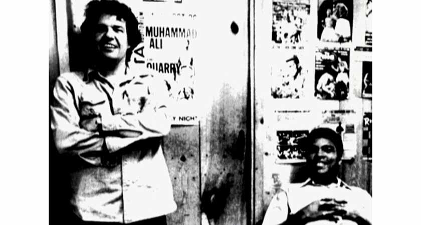Gene Kilroy (left) sharing a laugh with Muhammad Ali