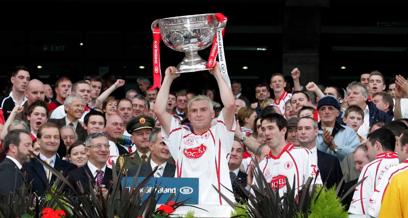 Owen Mulligan lifting the Sam Maguire in 2005 [Picture: Inpho]