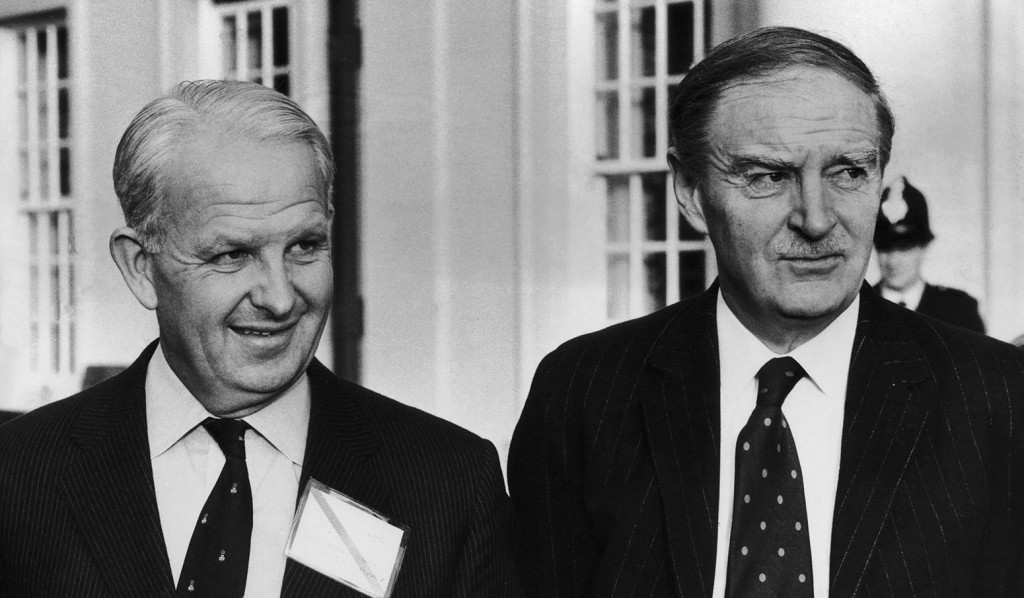 Brian Faulkner pictured with Liam Cosgrave. Picture: Getty Images