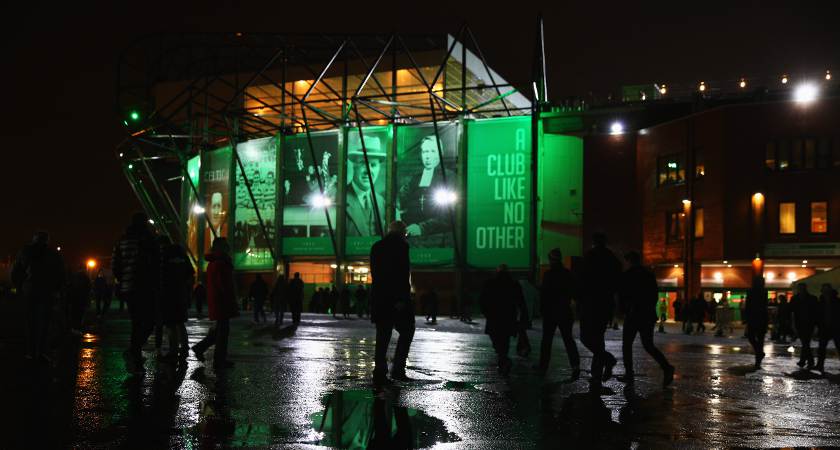 during the UEFA Europa League Group A match between Celtic FC and AFC Ajax at Celtic Park on November 26, 2015 in Glasgow, United Kingdom.