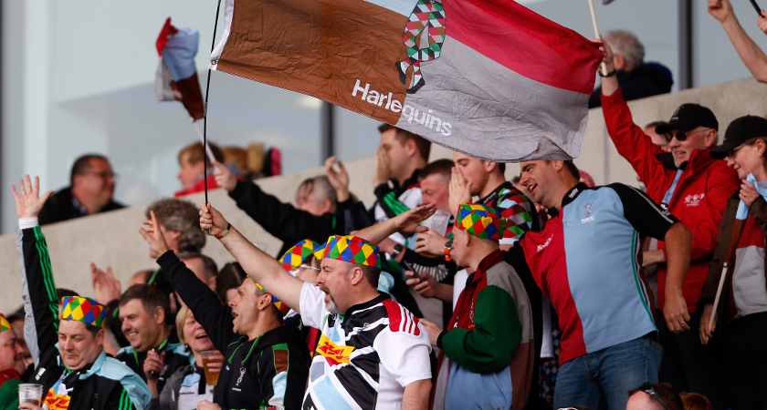SALFORD, ENGLAND - APRIL 25: xxxx of Sale xxxx xxxx of Harlequins during the Aviva Premiership match between Sale Sharks and Harlequins at the AJ Bell Stadium on April 25, 2015 in Salford, England. (Photo by Paul Thomas/Getty Images) ***Local caption*** xxxxxx