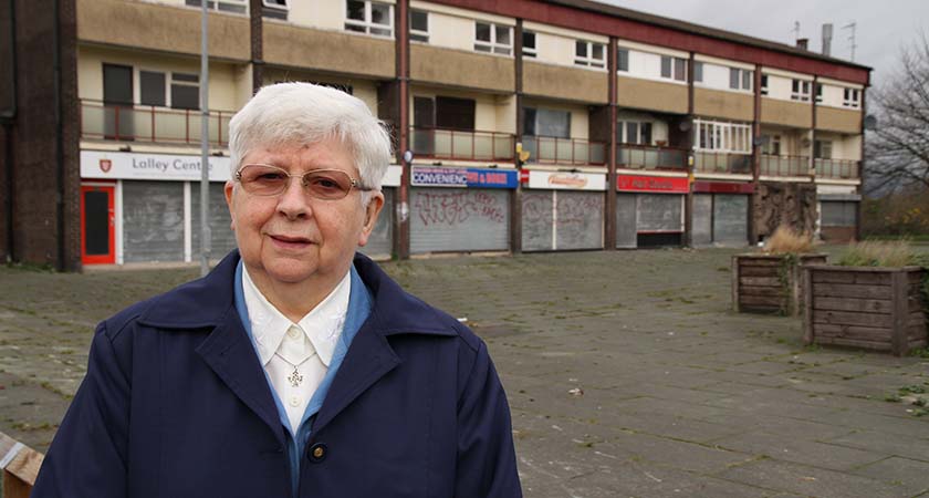 Sister Rita Lee in one of Manchester's most deprived areas, Collyhurst