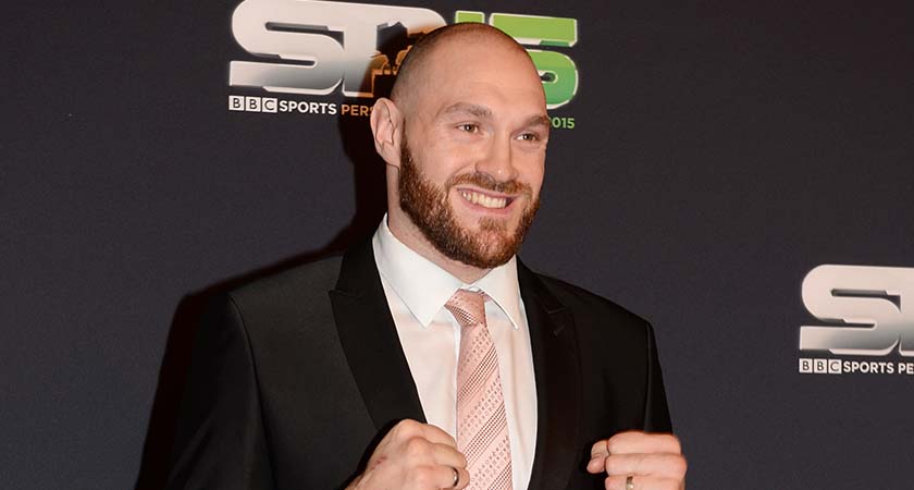 BELFAST, NORTHERN IRELAND - DECEMBER 20:  Tyson Fury on the red carpet before the BBC Sports Personality of the Year award at Odyssey Arena on December 20, 2015 in Belfast, Northern Ireland.  (Photo by Carrie Davenport/Getty Images)
