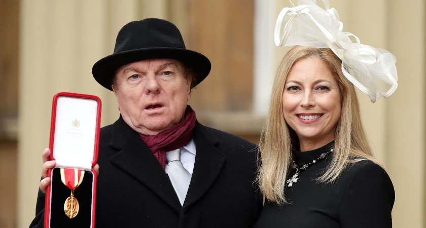 Sir Van Morrison with his daughter Shana Morrison at Buckingham Palace. Picture: Getty Images