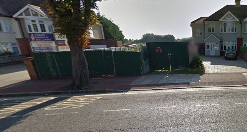 The old entrance to the site is boarded up [Picture: Google Earth]