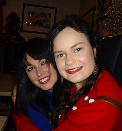 Karen (right) with her friend Claire Bowen. (Picture: Facebook)