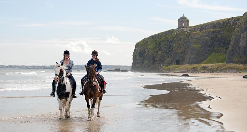 Benone Strand — sea, sand and follies. Picture: Tourism Ireland