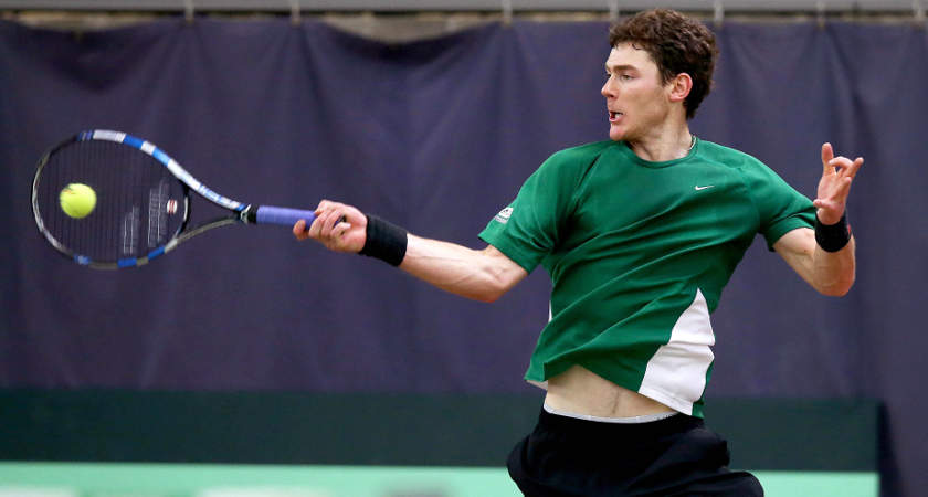 Ireland's number one player Sam Barry gets by with less than modest returns [Picture: Inpho]