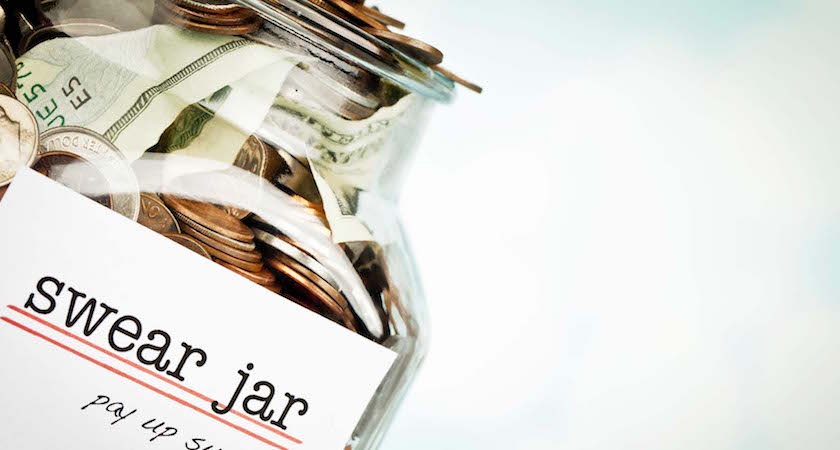 Swear Jar with copy space