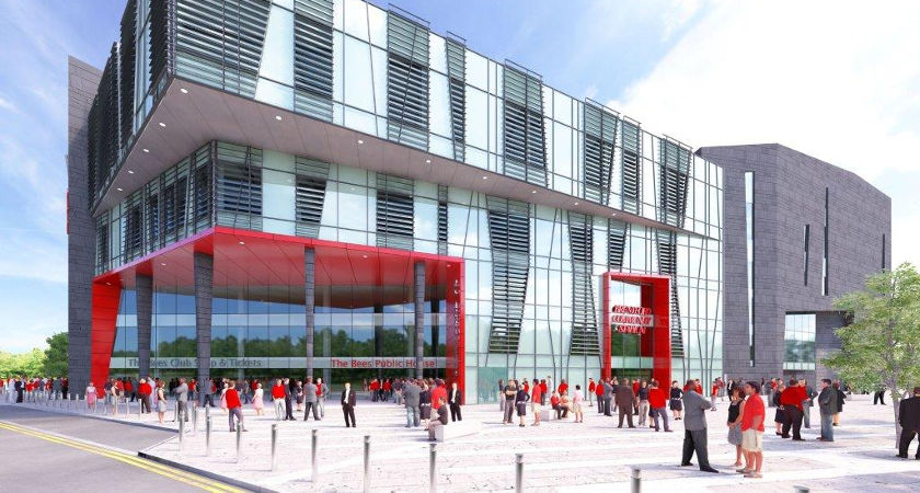 An artist's impression of how the Brentford Community Stadium could look