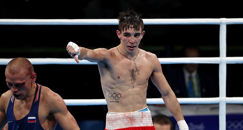 An angry Michael Conlan left stunned shows his feelings to the judges after the fight that he lost today (Photo ©INPHO/Dan Sheridan)