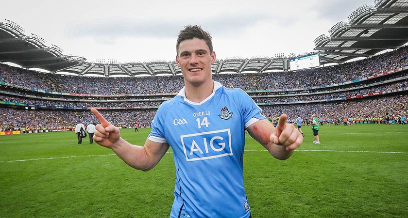 Dublin sharp shooter Diarmuid Connolly celebrates after the win over Kerry on the weekend (Source ©INPHO/Ryan Byrne)