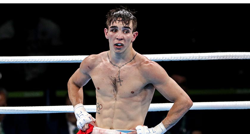 A devastated Michael Conlan stands in the middle of the ring after the fight (Photo ©INPHO/Dan Sheridan