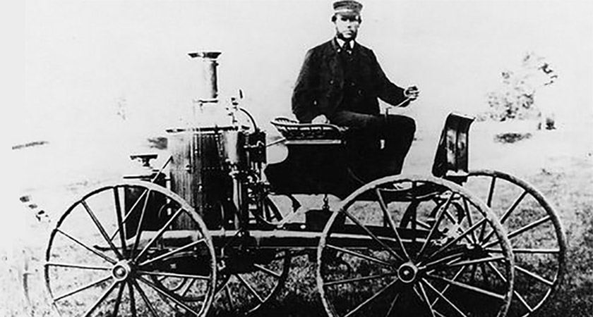 Steam-powered automobile, c.1870 [Source: Wikipedia Commons]