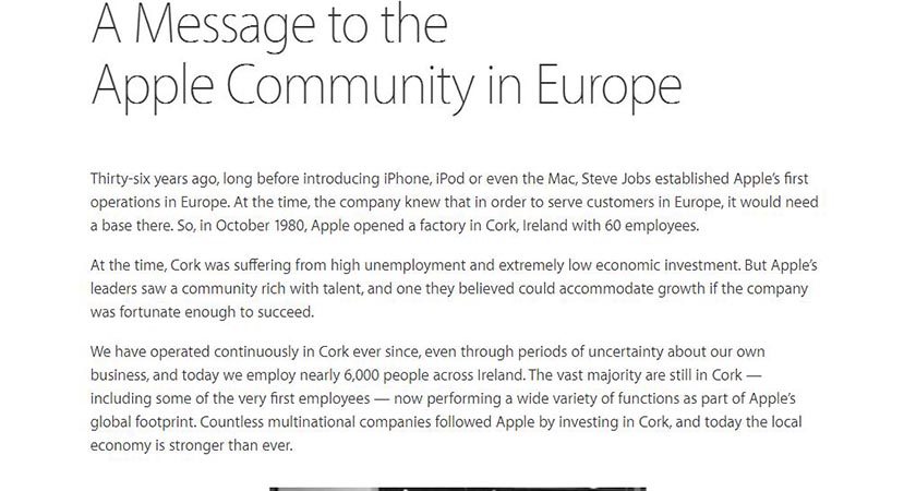 Tim Cook's open letter to customers after the ruling (Source Apple)