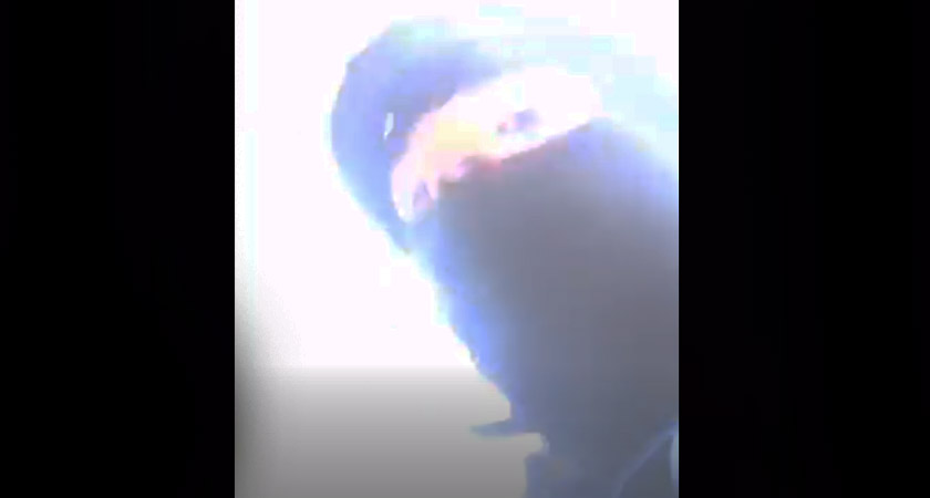 The mugger was visible for a second at the end of the livesteam [Source: Periscope]