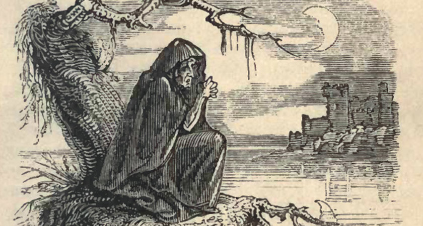 1825 depiction of a banshee [Via: Wikipedia Commons]