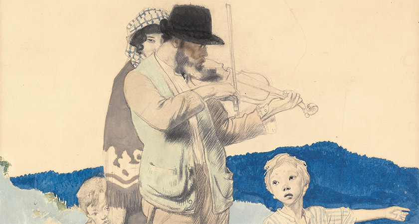 Vagabonds: The Fiddler by William Orpen [Via: Sotheby's/Matthew Floris]