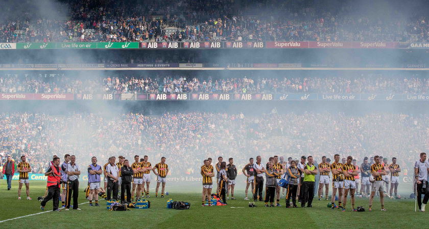 Kilkenny players and management at the end of the game ©INPHO/Morgan Treacy