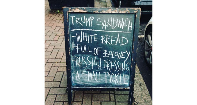 The ingredients for the Trump sandwich. (Source: Instagram)