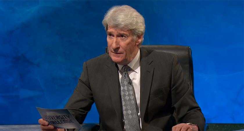 Host Jeremy Paxman was left visibly aghast as he, along with viewers, thought contestant Joe Boyle mislabeled a baltic island as Ireland. (Source: BBC) 