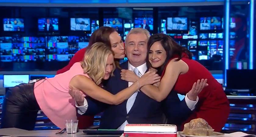 Eamonn Holmes appears to be practising for the role o007 [Picture: Syn News/Youtube] 