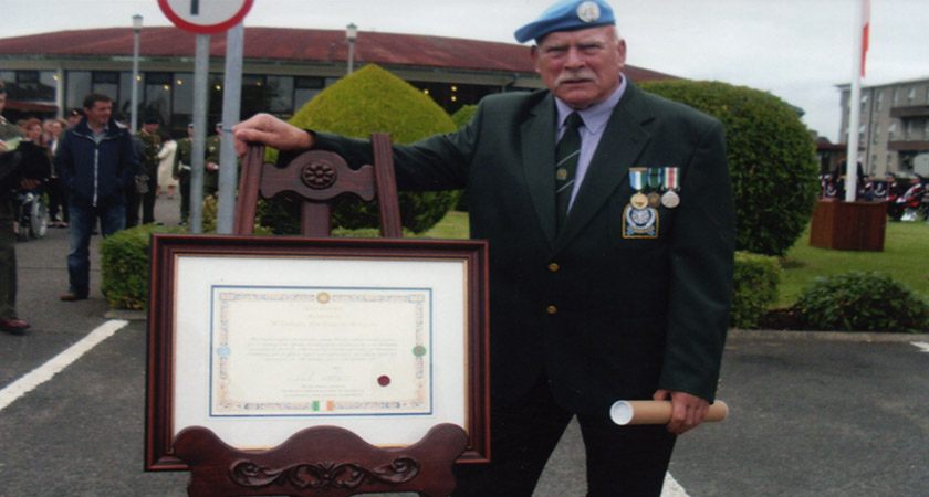 Mr Hegarty was awarded a Presidential Unit Citation last month [Courtesy of Andrew Hegarty]