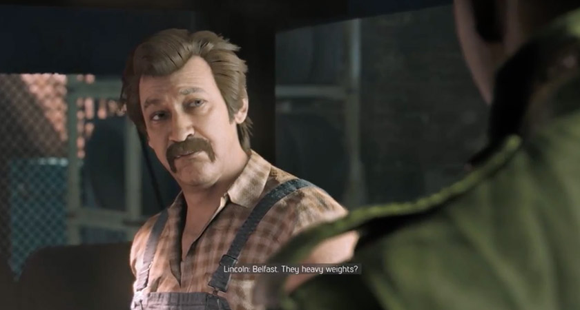 A screen grab from the game showing IRA recruiter Thomas Burke