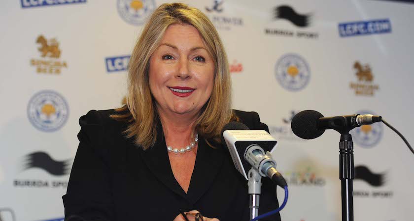 LEICESTER, ENGLAND - NOVEMBER 16: Leicester Chief Executive manager Susan Whelan speaks to the media during a press conference at the King Power Stadium on November 16, 2011 in Leicester, England. (Photo by Michael Regan/Getty Images)