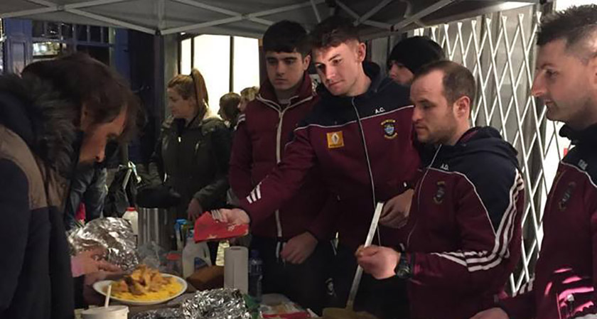 The boys serve up a warm meal [Picture: Facebook/Westmeath GAA]
