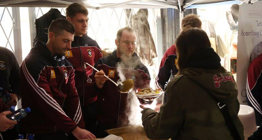The players shared over 70 meals with Dublin's homeless [Picture: Facebook/Westmeath GAA]